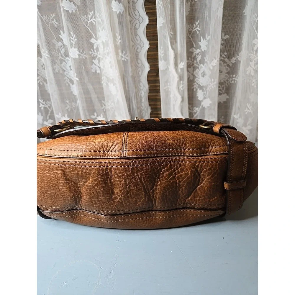 Y2K COACH Brown/Tan Leather, Chelsea Abbey Lace Up Hobo Shoulder Bag, 10971